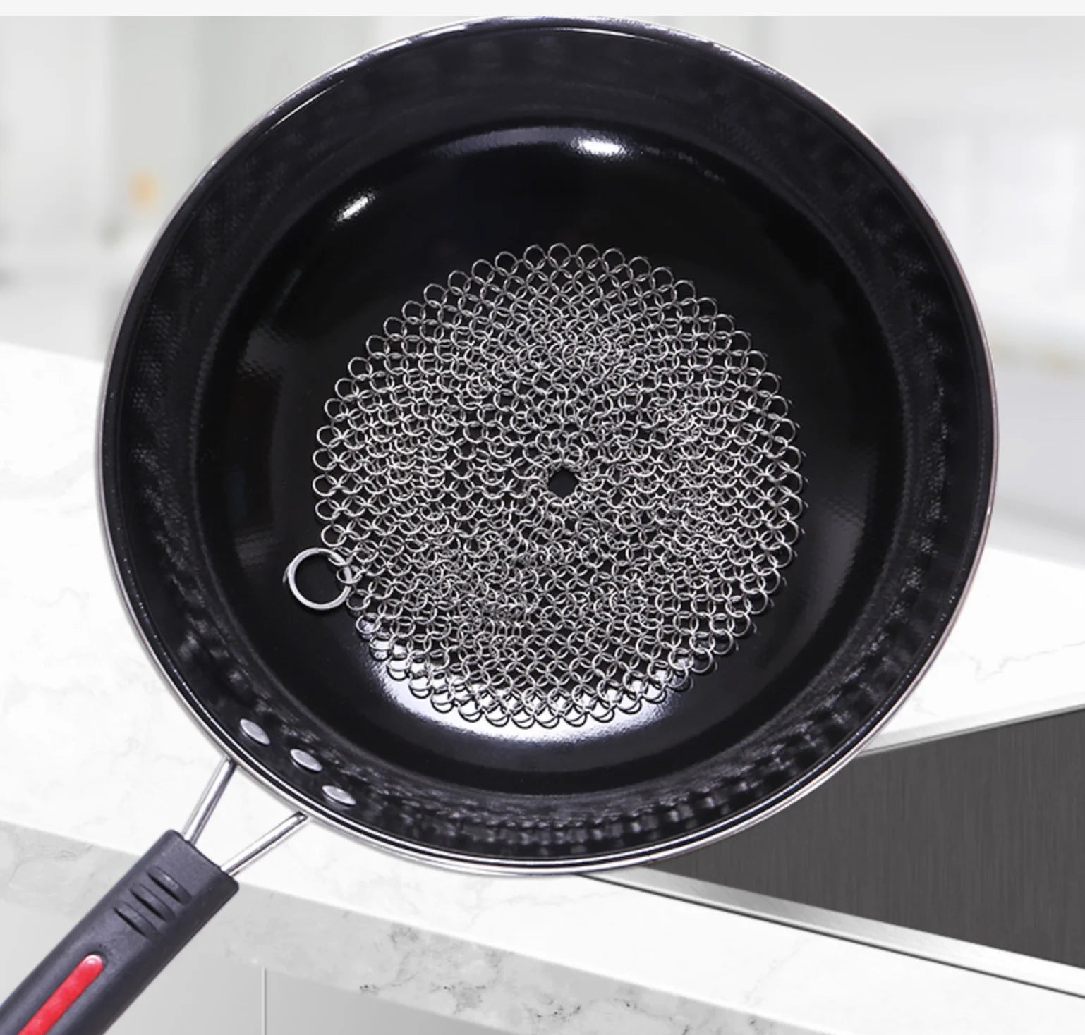3 tamaños Cocina Limpieza Acero Inoxidable Limpiador Estropajo Reutilizable Red de Lavado Removedor de Óxido para Ollas Herramienta de Limpieza para el Hogar