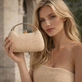 Fashion Elegant Straw Woven Clutch Handbags Purse Party Bags for Women Ladies Wedding Evening Handheld Crossbody Bags Totes Hobos Shoulder Bag