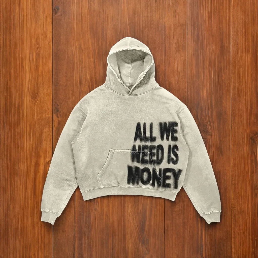 BiggOrange Y2K Retro Camouflage Pullover Hoodie - Oversized Cotton
