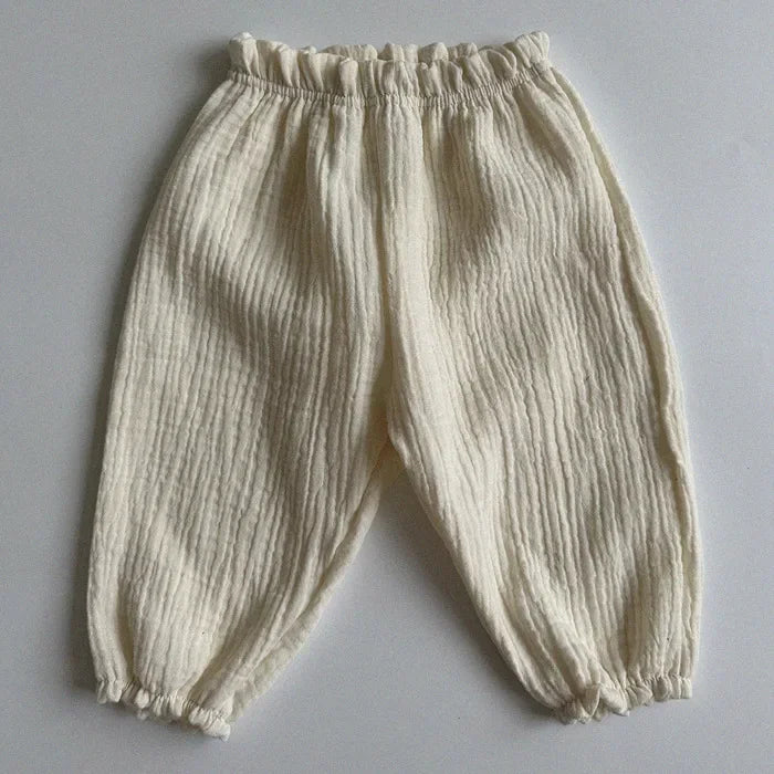 Pantalones de muselina de algodón estampados para bebés de 0 a 3 años, suaves, transpirables y cómodos de Bonkawoo