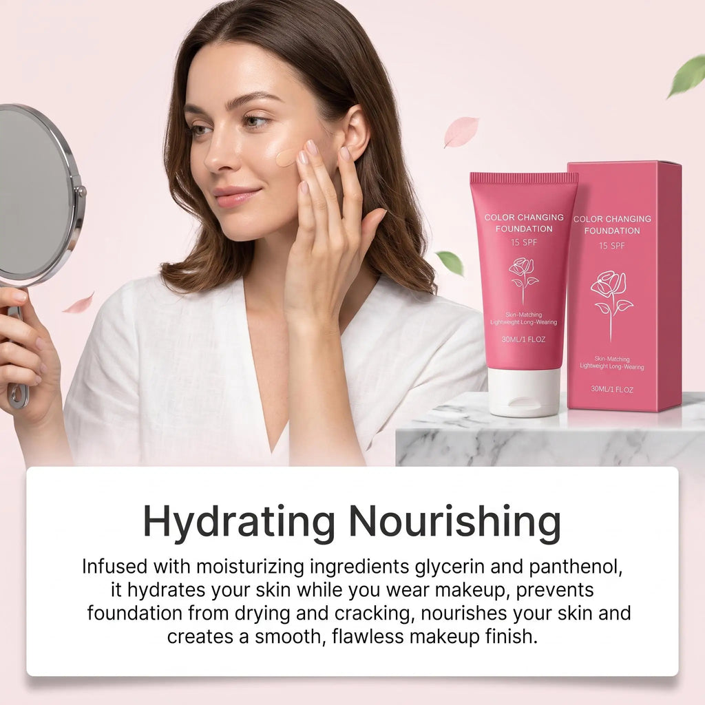 Korean Color Changing Foundation Liquid, 30g SPF 15 Makeup Base