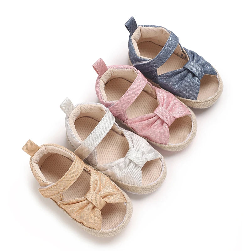Summer Girls Baby Shoes Fashionable and Cute Casual Sandals Soft Cloth Sole Comfortable and Lightweight Walking Shoes
