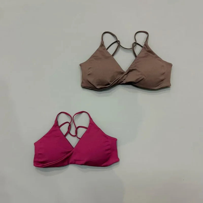 HISTELLO Vision Sports Bra Women Yoga Underwear Gym Running Exercise Backless Bra High Support Active Wear Fitness Workout Top
