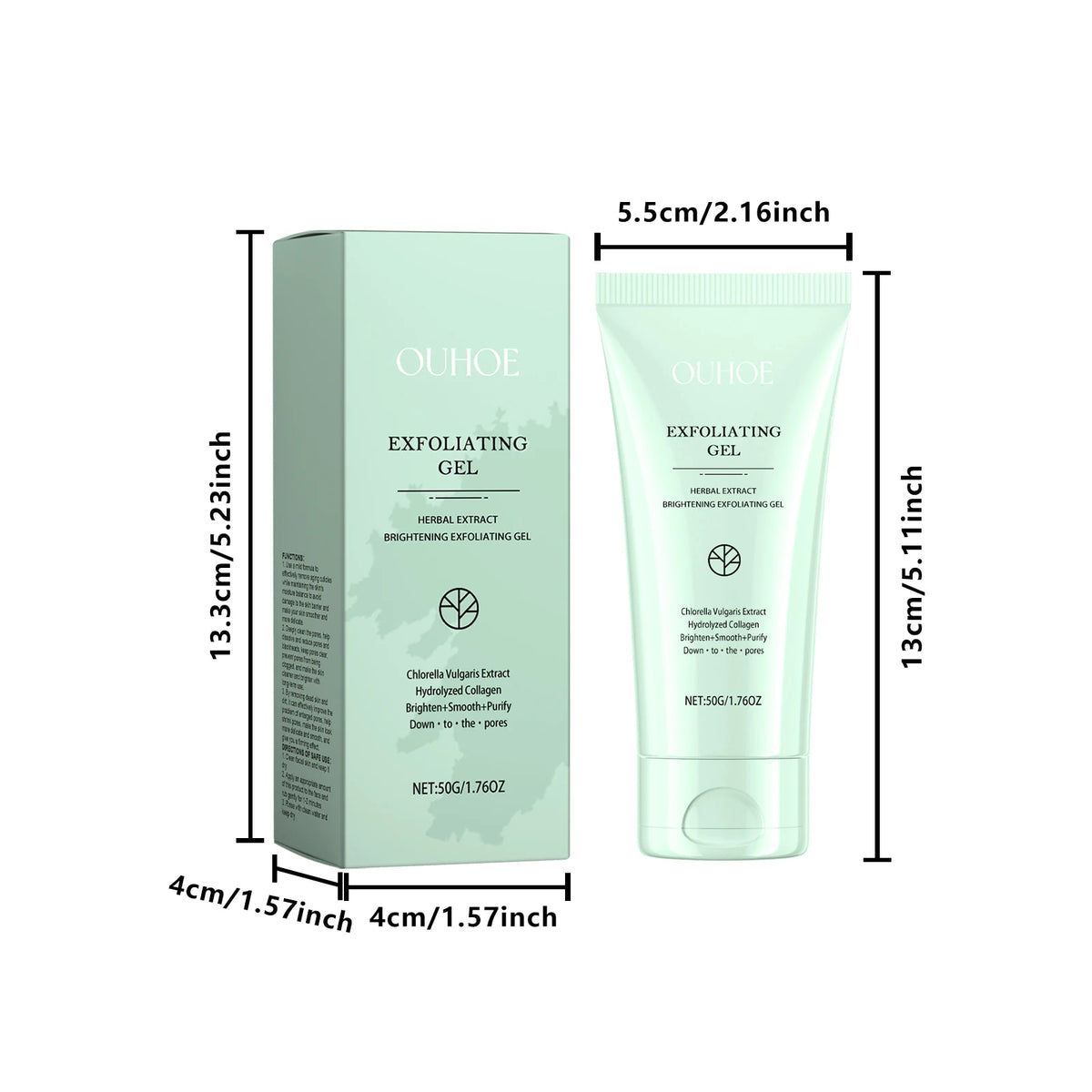 OUHOE Exfoliating Peeling Gel - Deep Cleaning Facial Scrub, 50g