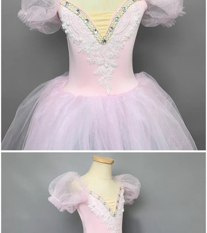 Kids Ballet Tutu Dress for Girls Performance Leotard Stage Costume Dance Wear Party Outfit Princess Fashion Children Clothing
