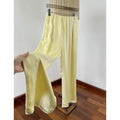 Women's High Waist Straight Leg Trousers - Casual Loose Fit
