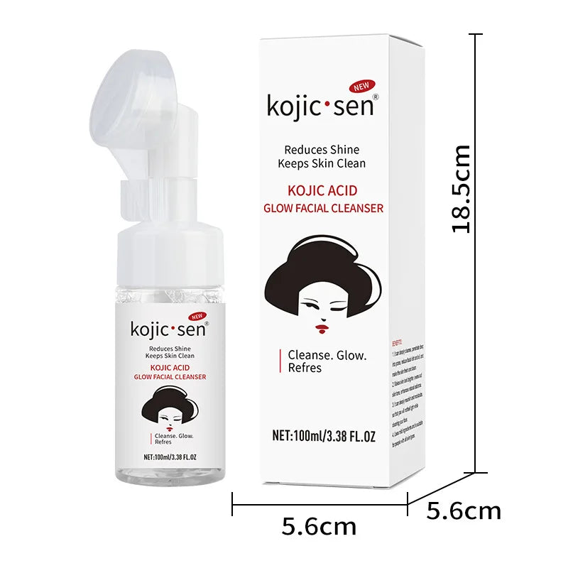 Turmeric Kojic Acid Facial Cleanser Refreshing Moisturizing VC Cleansing Mousse Gentle Cleaning Oil Control Brighten Skin Tone