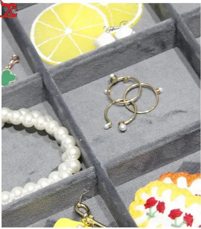 New Velvet Jewelry Tray | Ring Earring Necklace Organizer Case