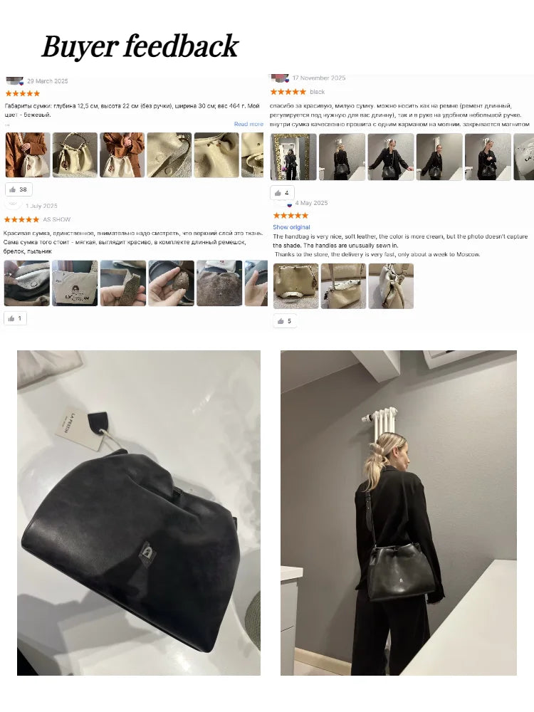 LA FESTIN Original Brand Women's Bag 2025 New Fashion Leather Shoulder Bag Lady Handbag Large Capacity Bag Crossbody Bag