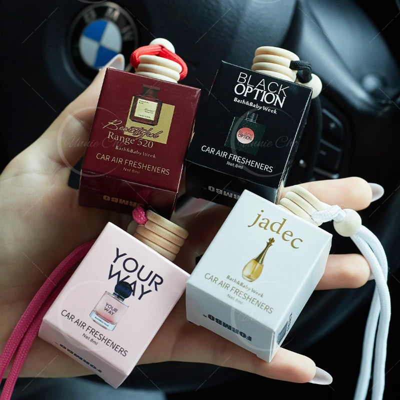 8ML Long Lasting Scent Glass Bottle Air Freshener Keep Charming and Fresh Hanging Car Interior Decoration Perfume Diffuser