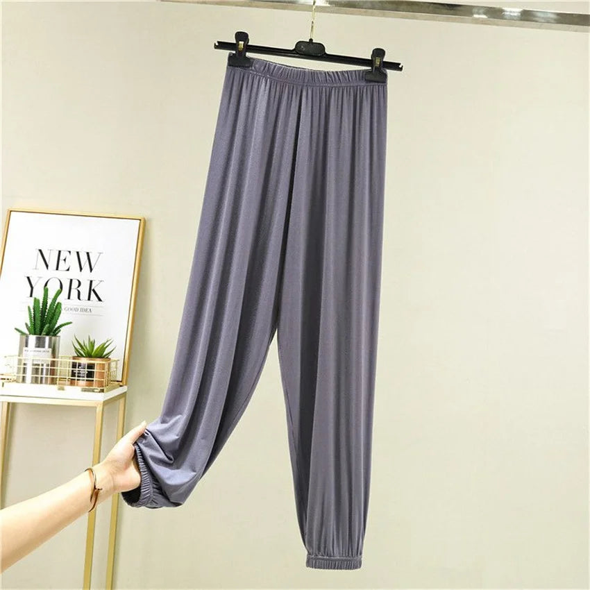 Women's Modal Harem Yoga Pants - High Waist Loose Casual Pants
