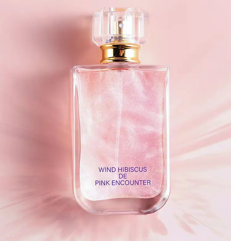 50ml Feng Mu Jin Pink Encounter Women Eau De Parfum, Long Lasting Floral Fruity Perfume, Grapefruit Quince Hyacinth Jasmine Scent, Musk Cedar Amber Fragrance, Shimmer Quicksand Bottle Gift for Girlfriend
