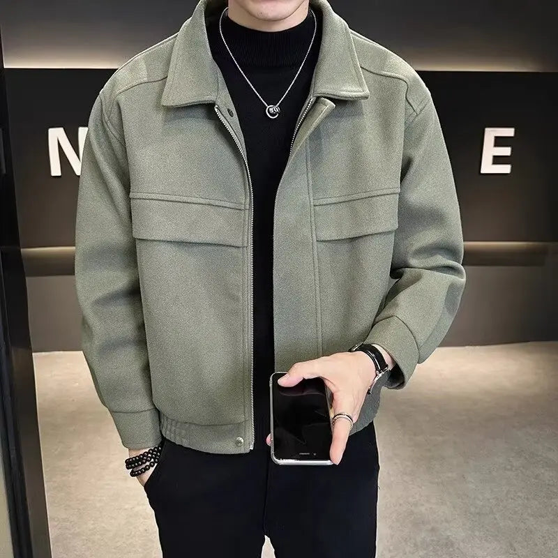 Ayrbao Men's Windbreaker Jacket - Casual Multi-Pocket Streetwear