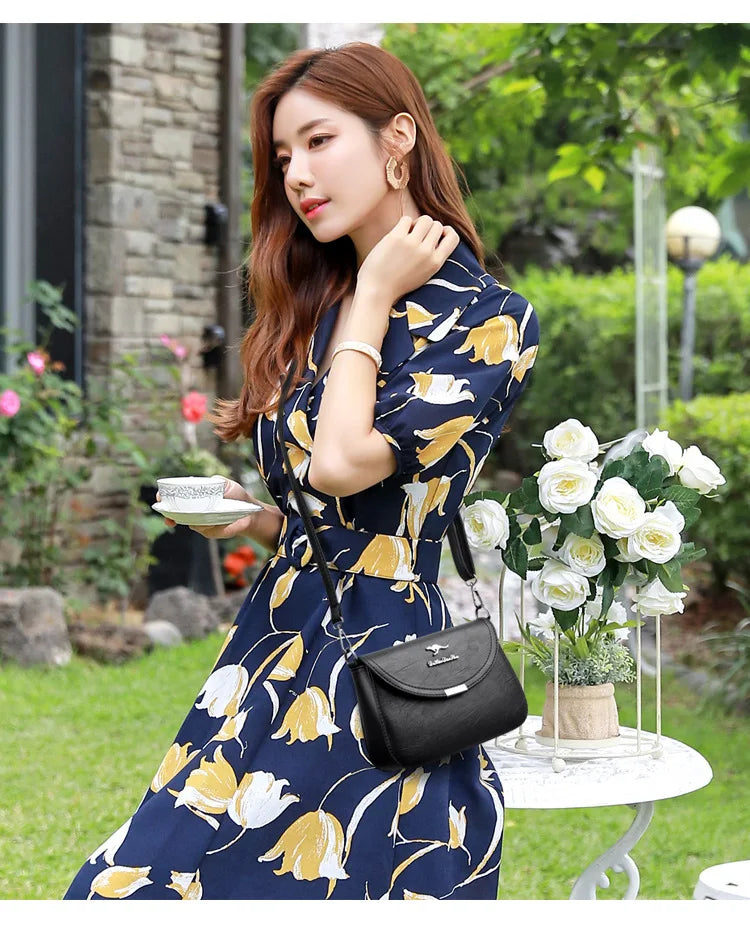Soft Leather Crossbody Bag Large Capacity Fashionable Women's Shoulder Bag for Middle-Aged Mothers Hot Sale Of The Season New...