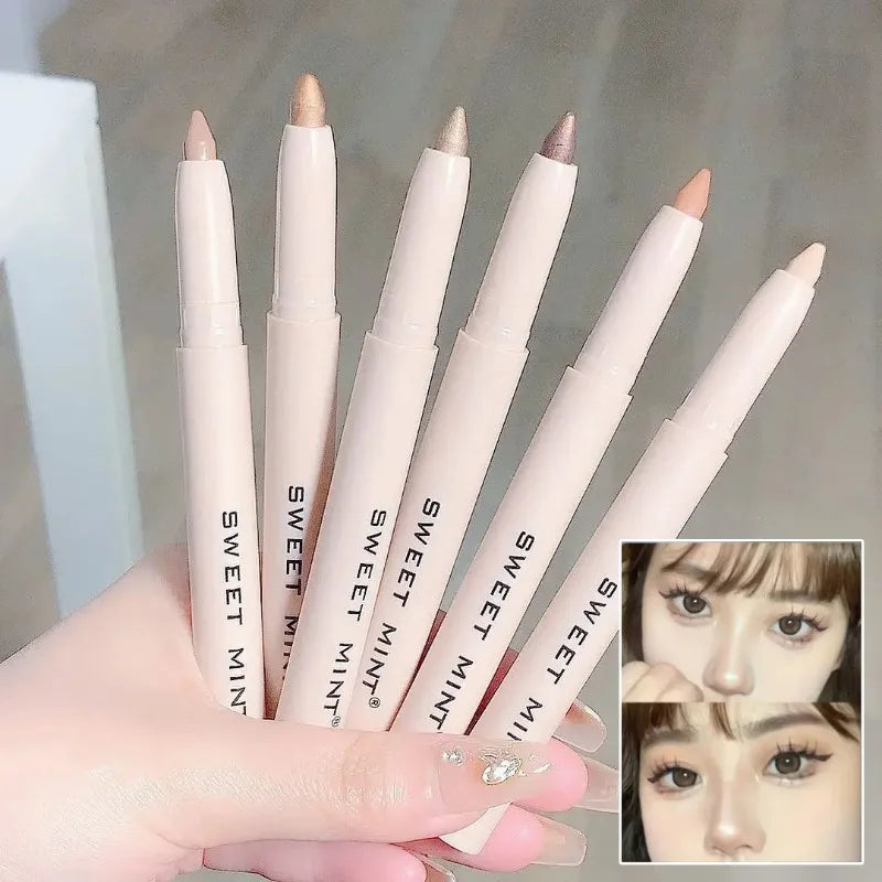 Diamond Highlight Eyeshadow Stick Matte White Pearl High Glossy Lying Silkworm Pen Face Flash Contouring Brightening Eyes Makeup
