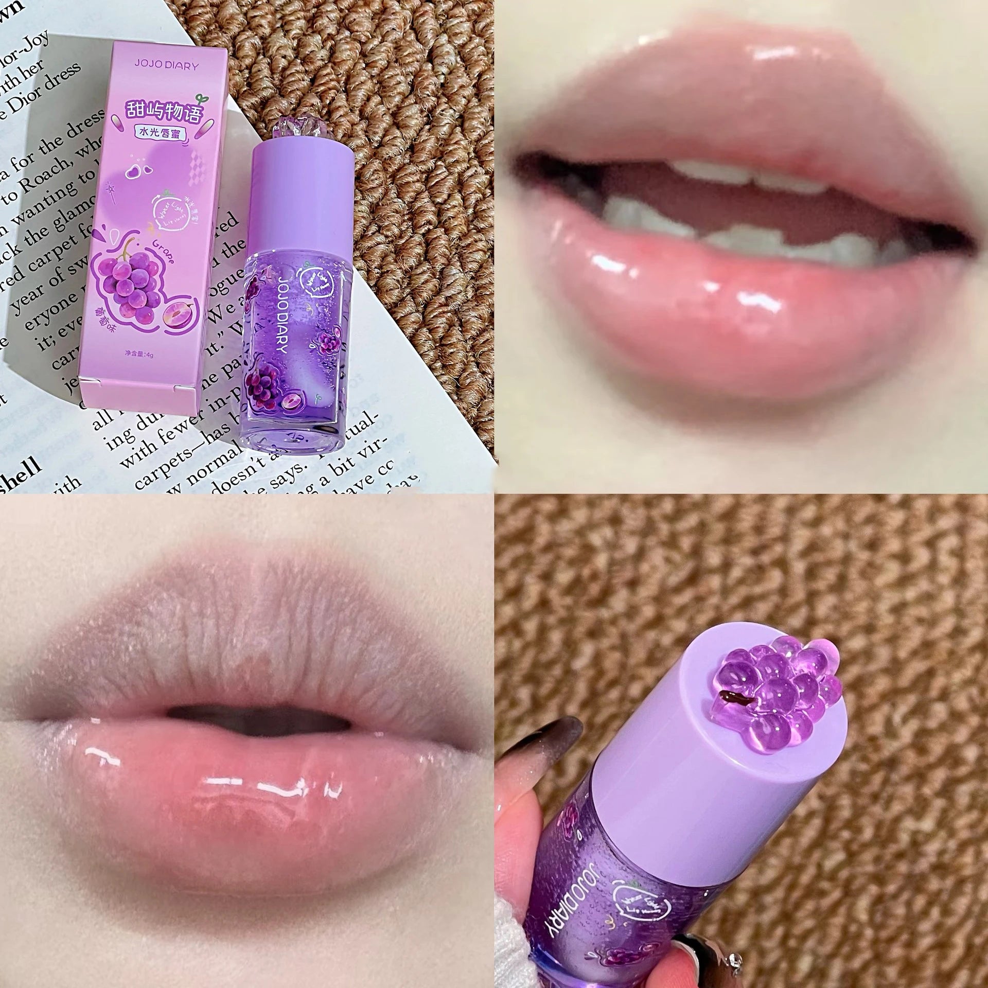 Guava Peach Lip Oil Plump Moisturizing Non-sticky Hydrating Lip Gloss Long-lasting Clear Liquid Lip Balm Make Up Korean Beauty