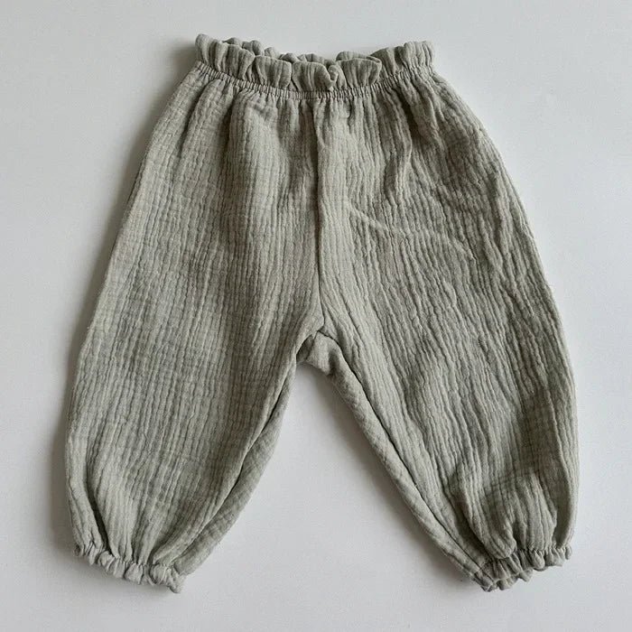 Pantalones de muselina de algodón estampados para bebés de 0 a 3 años, suaves, transpirables y cómodos de Bonkawoo