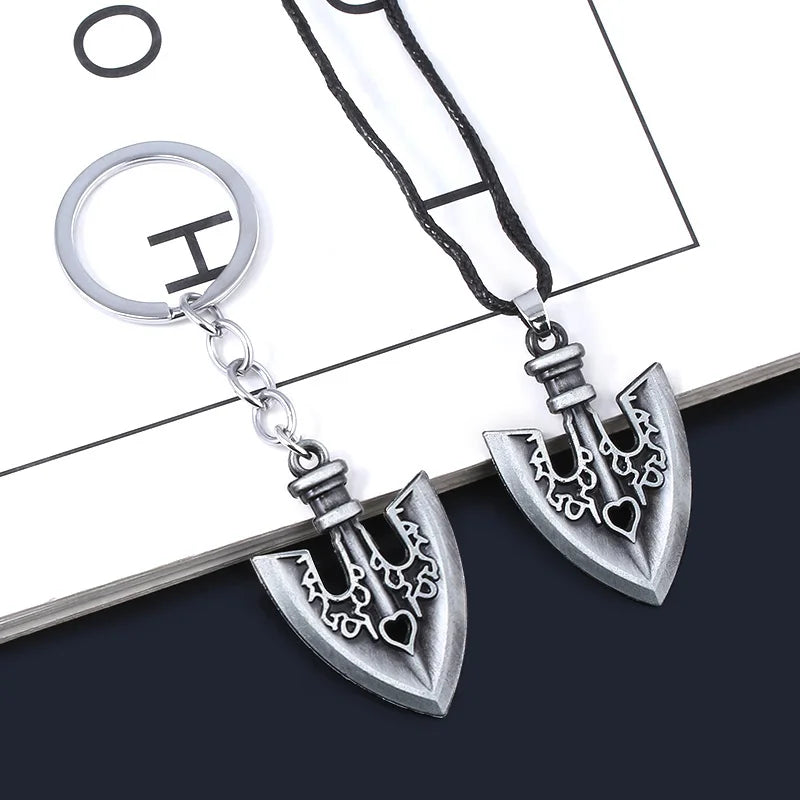 JoJos Bizarre Adventure Keychain Jotaro Kujo Arrow Pendant Metal Charm For Anime Fans Cosplay Gift