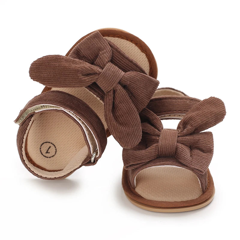Infant Pre-walker Sandals,Girls Sweet Style Heart Bow Butterfly Decor Sandals,Soft Comfy Multi Color Summer Footwear 0-18 Months