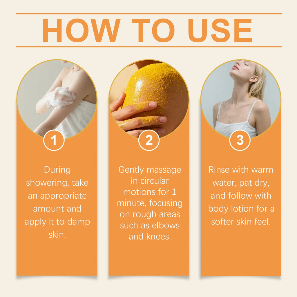 EELHOE Turmeric Scrub Lighten Skin Brightening Products Full Body Cleaning Dead Skin Remover Smooth Sea Salt Exfoliating Scrub