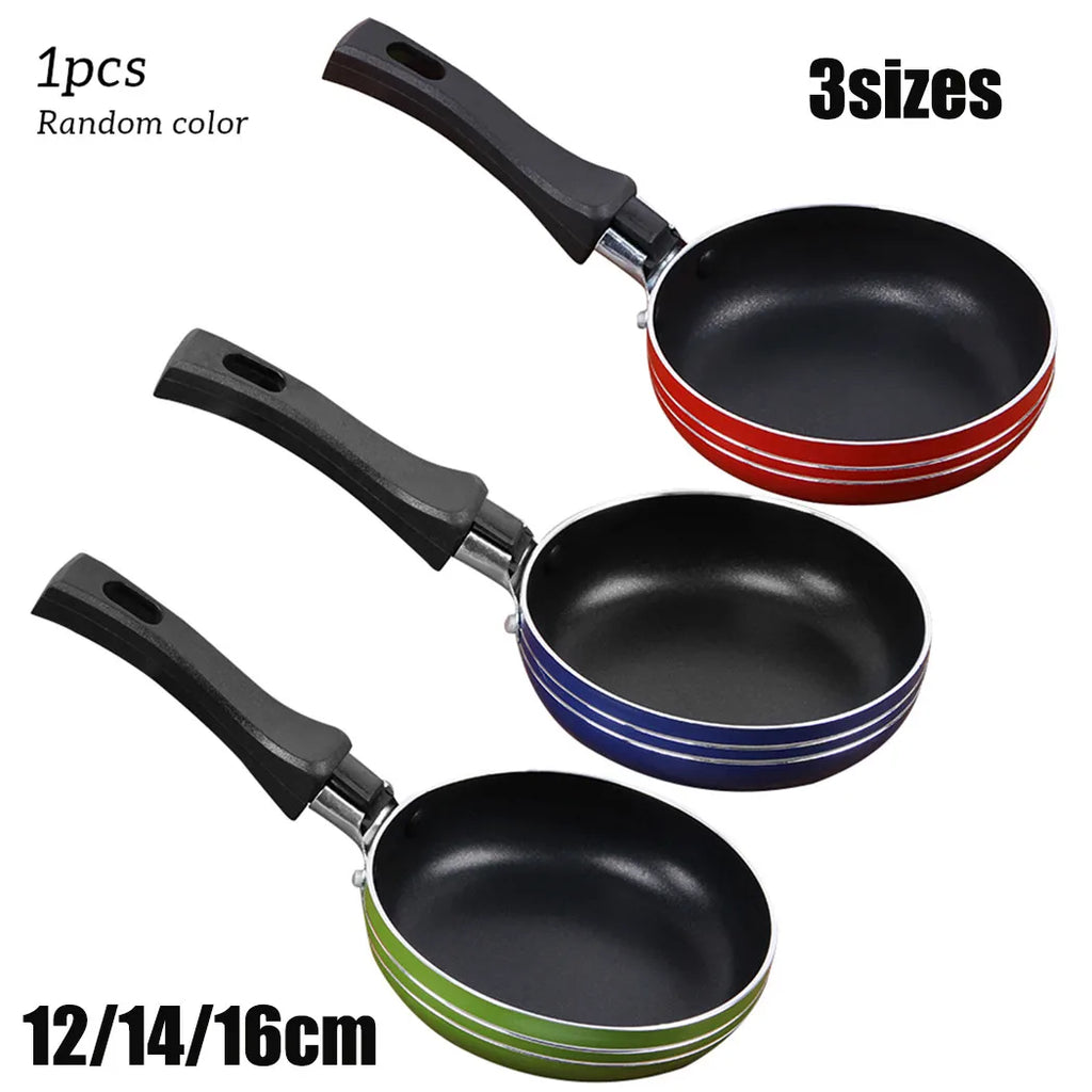 Mini sartén de 12cm/14cm/16cm, antiadherente, de acero, para cocina, utensilios de cocina, para freír huevos
