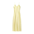 New Elegant women's fashion silk satin texture MIDI dress sexy backless party slip dress