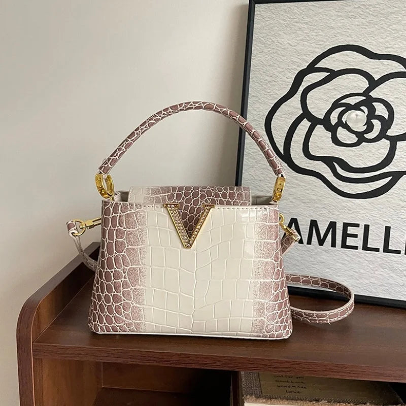 2025 New PU Pattern Leather Women Handbags Luxury Fashion Small Shoulder Messenger Bag Portable Crossbody Shell Bags