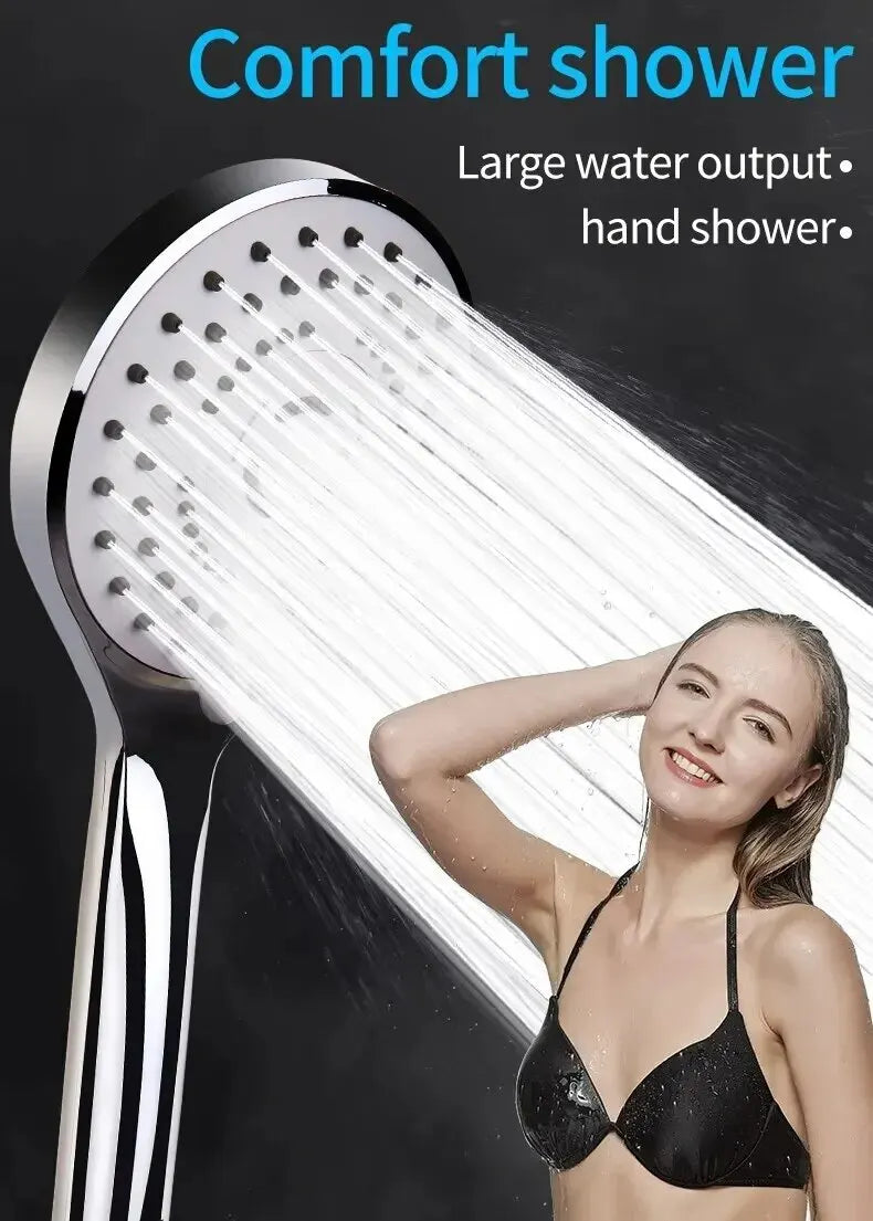Bathroom Pressurized Hand Shower Package Accessories Shower Nozzle Large Water Output 5 Models Universal Adaptation Save Water