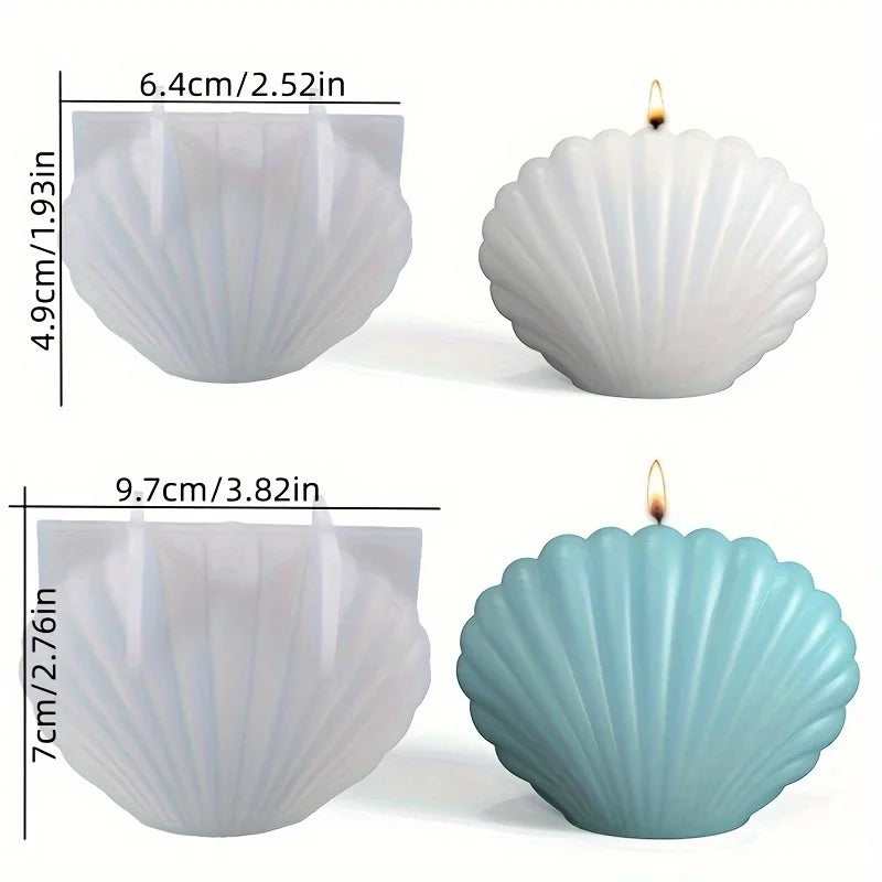 3D Shell Silicone Candle Mold For DIY Aromatherapy Wax Crafts Scented Candles Crafters