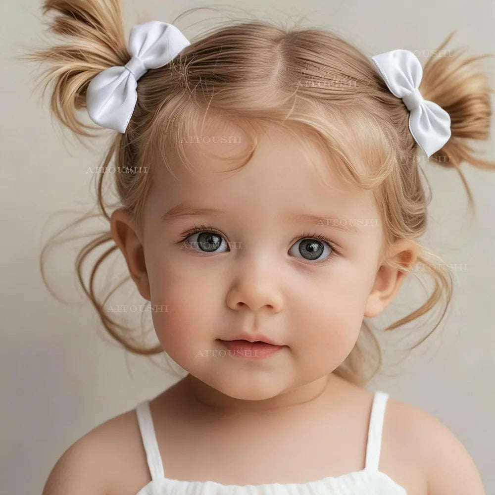 10pcs/Set Baby Hair Accessories for Girls Full Coverage Fabric Lovely Hair Clips Children's Headwear Bow Hair Accessories