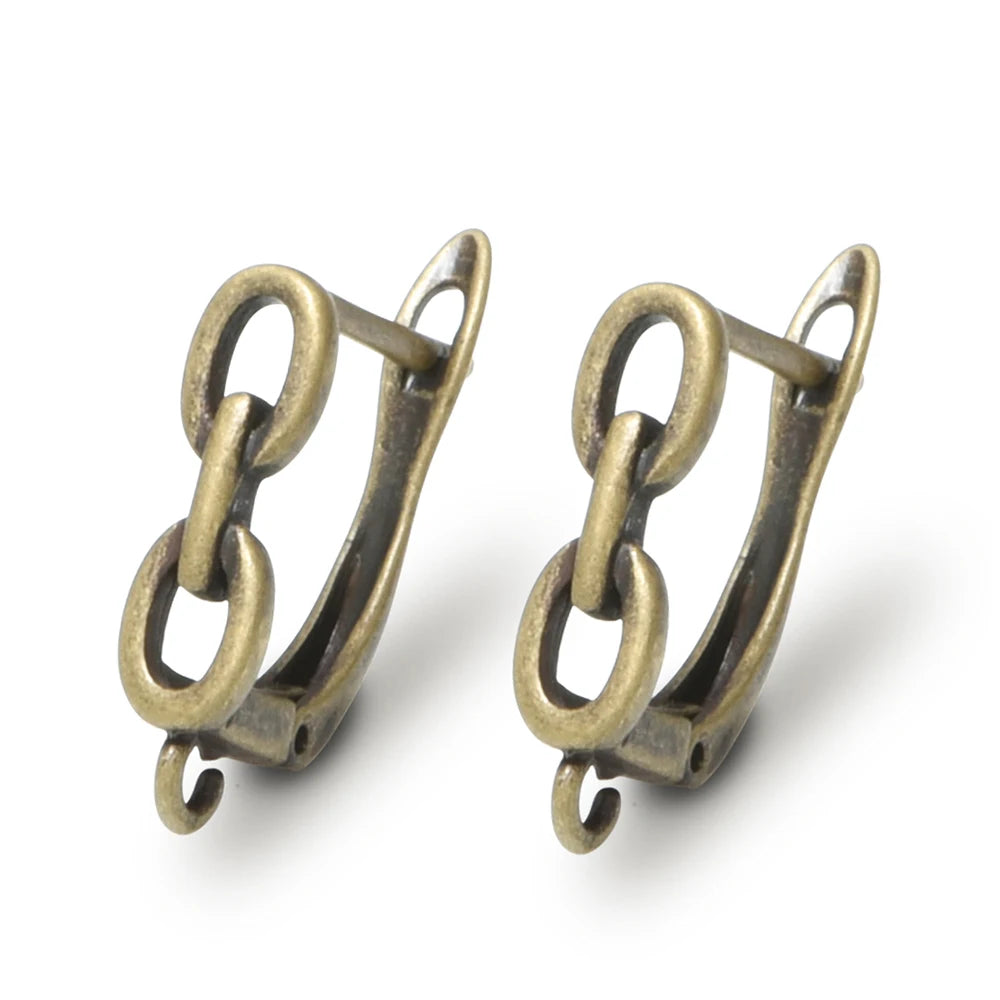 1 Pair New Antique Bronze Earrings Findings For Diy Woman Jewelry Earring Hooks Accessories Handmade Making Supplies