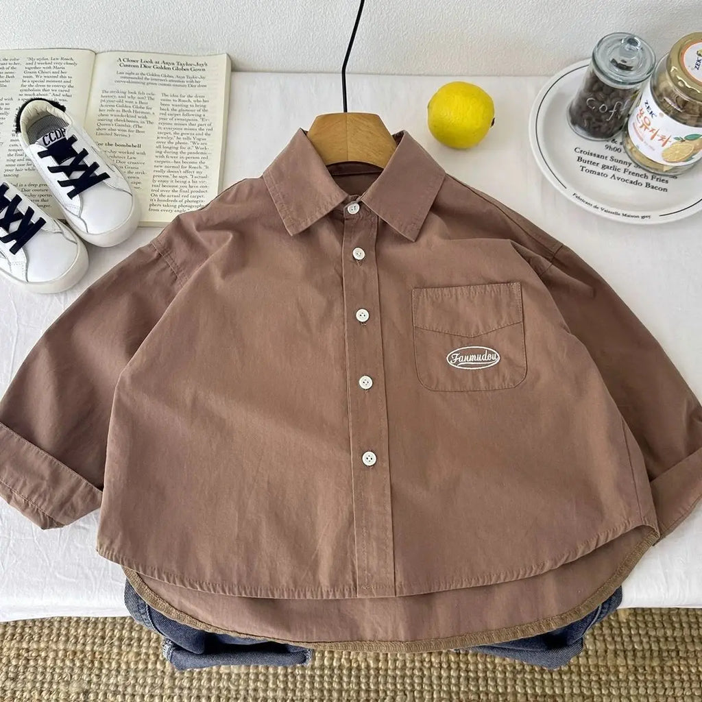 2025 New Spring autumn Baby Girls boys Cotton soild T shirts coat Cute Children kids Clothes