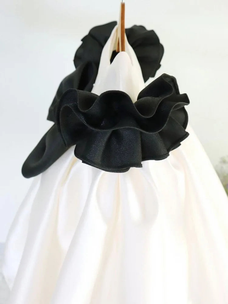 HETISO Girls Party Dresses First Birthday Children's Princess Ball Gown for Wedding Banquet Black White New Year Costume 1-12Y