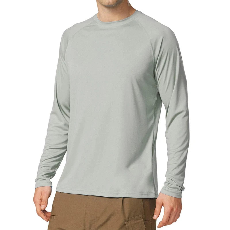 Men's UPF 50+ Long Sleeve T-Shirt - UV Sun Protection Quick Dry