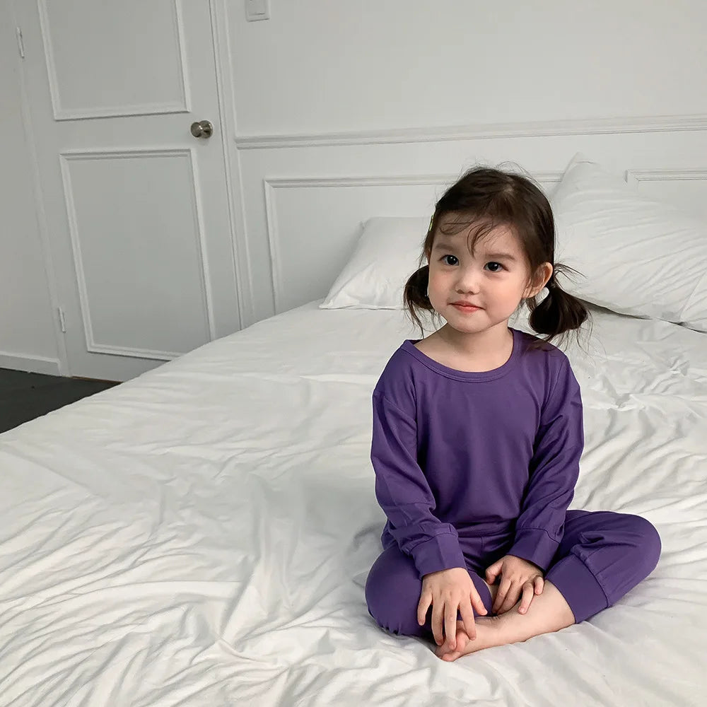 Kids Unisex Cotton Pajama Set - 2-Piece Sleepwear for Ages 1-8 Years