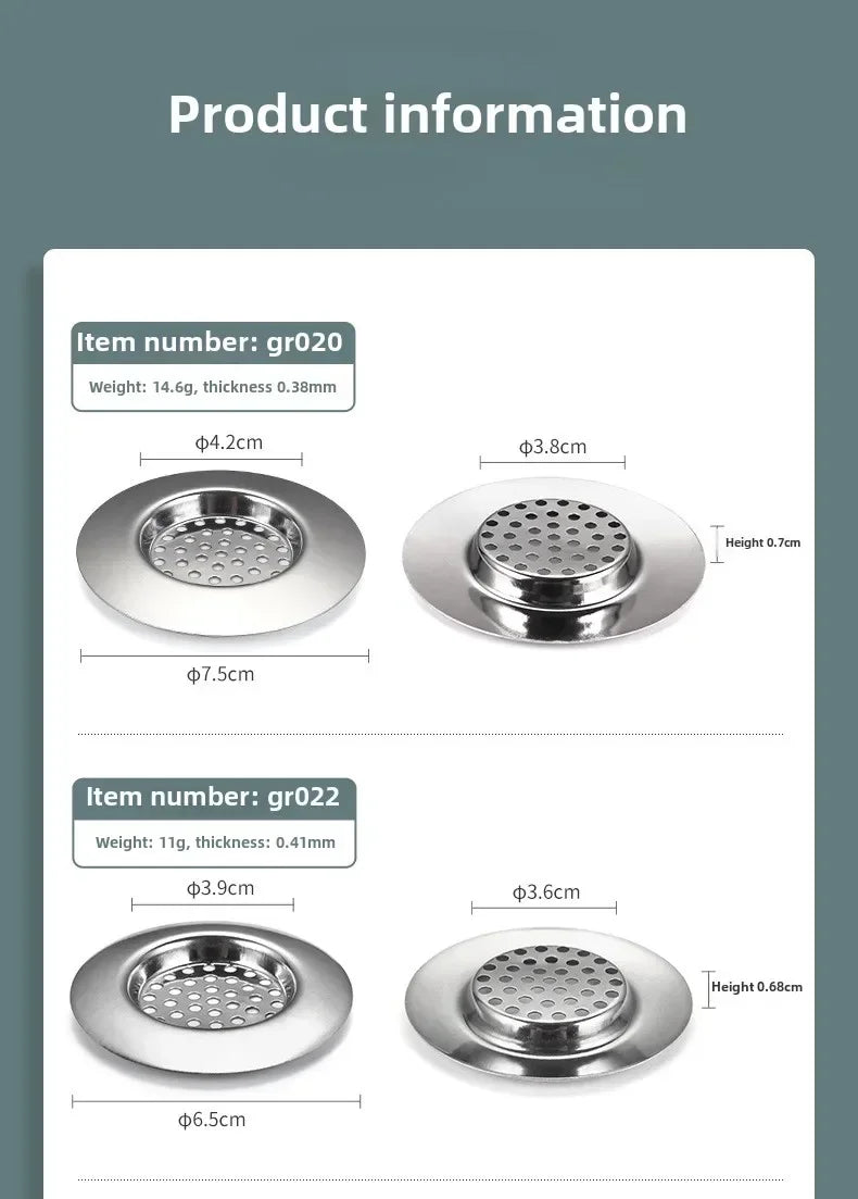 Kitchen Sink Mesh Filter Stainless Steel Drain Mesh Protects From Clogging Kitchen Fittings