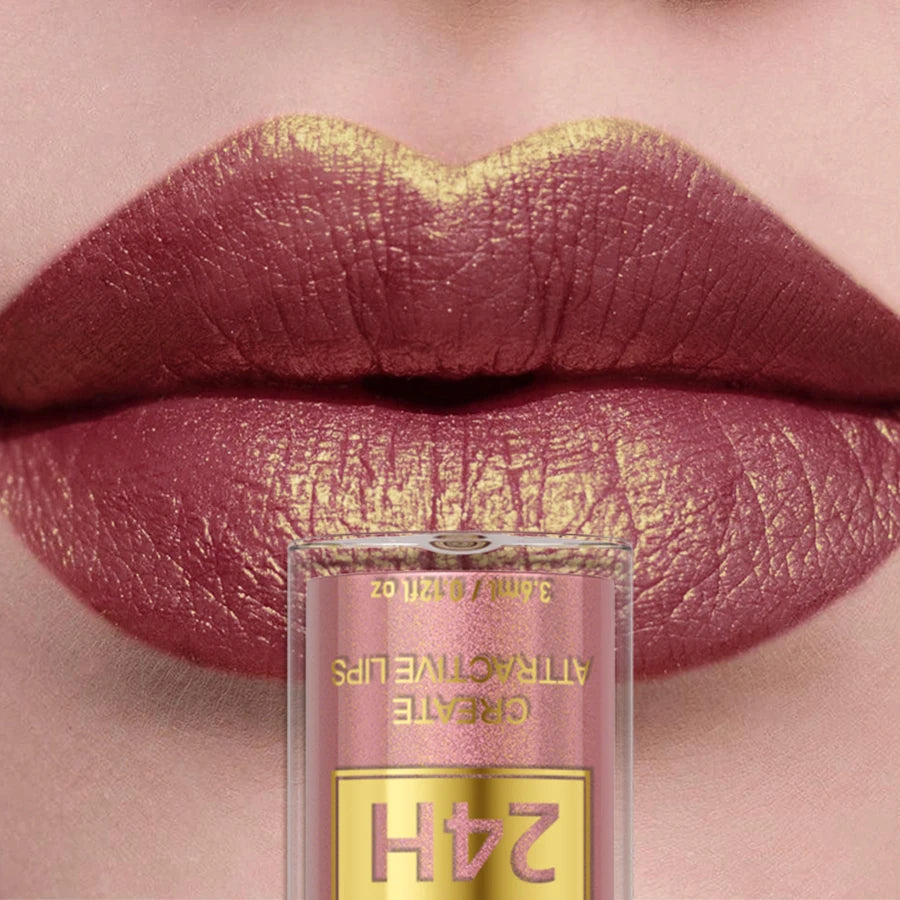 Kafurux Glitter Metallic Lip Gloss - Waterproof Long-Lasting Lip Tint