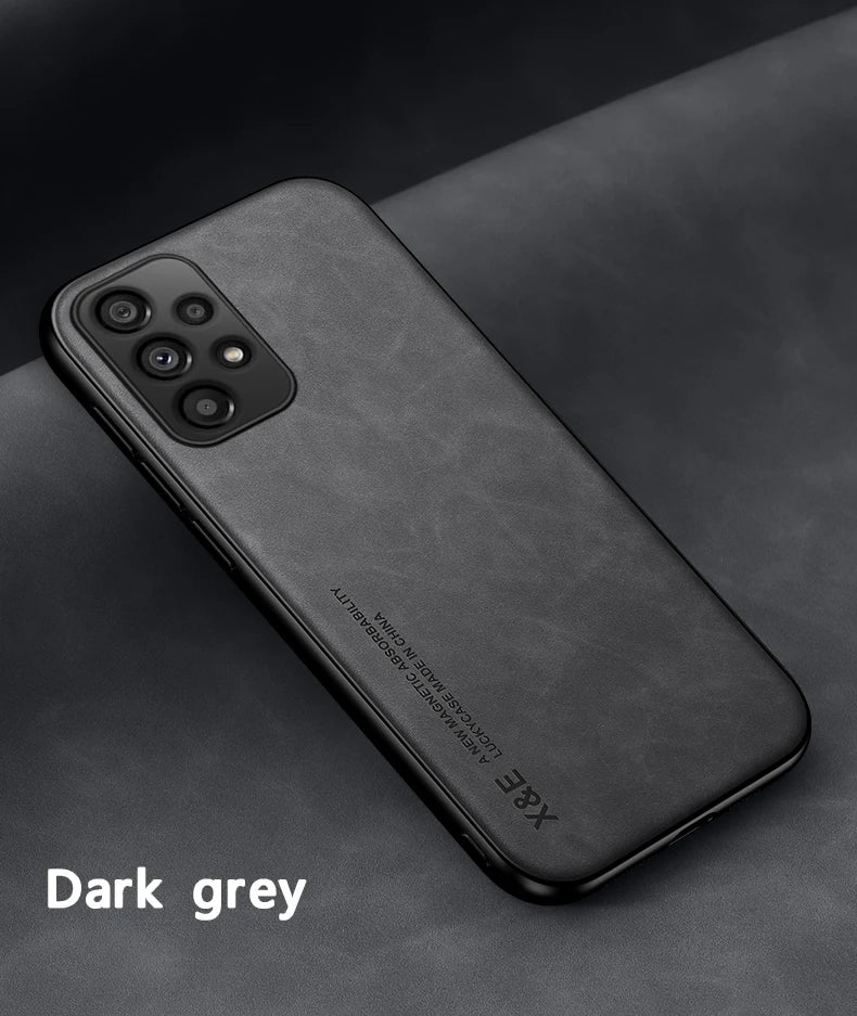Hidden Iron Plate Magnetic Frosted Leather Phone Case For Xiaomi 17 Pro Max 15T 15 14 14T 13 13T 12 12T 11 11T Pro Back Cover