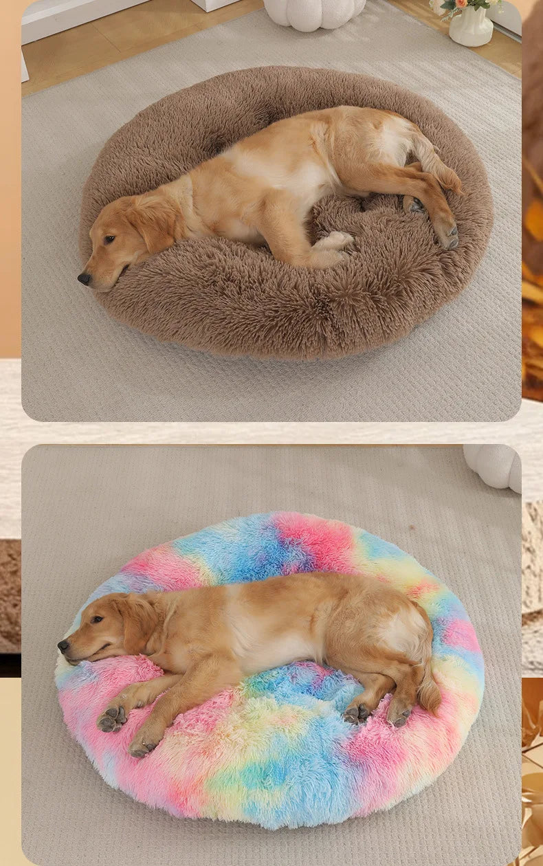 Round Pet Mat, Dog Pad, Plush, Warm for Winter, Sleeping Dog Bed, Cat Nest, Dog Nest, Pet Supplies
