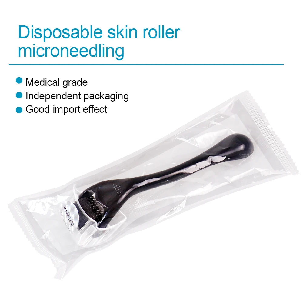 0.2/0.25/0.3mm 540 Microneedles Derma Roller for Hair Beard Grow Facial Skin Care Cosmetic Beauty Instrument for Women and Man