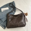 Vintage Large Capacity Women's Shoulder Bag Fashion Backpacks Pu Leather Ladies Crossbody Bag Female Commuter Tote Handbags