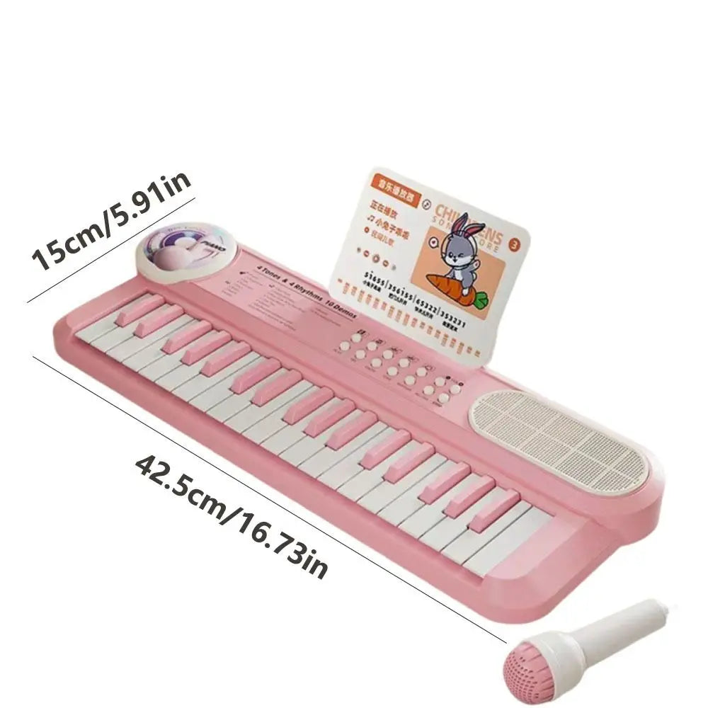 Early Education 37 Keys Piano Keyboard Multifunctional with Microphone Electronic Piano Electronic Birthday Gift Musical Gift