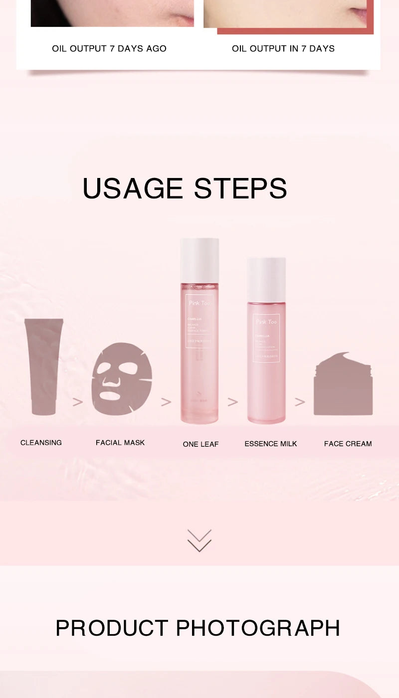 Camellia Clear Balancing Essence Lotion & Toner - Hydrating, Pore Minimizing, Makeup Water for Compress & Essence Infusion