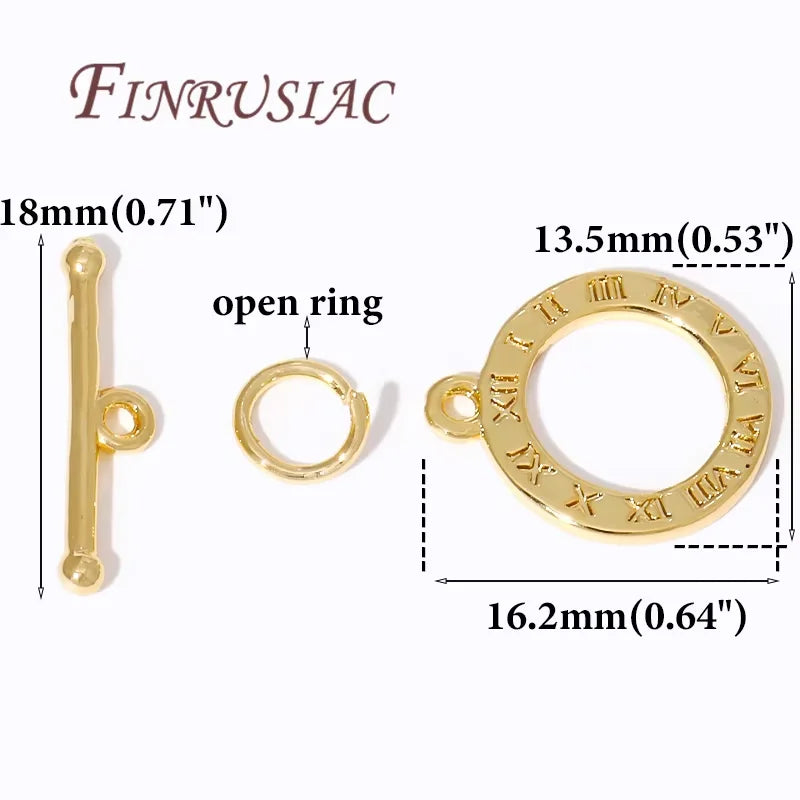 18K Gold Plated Toggle Clasps For Jewelry Making Premium Brass Craft Supplies For DIY Jewelry