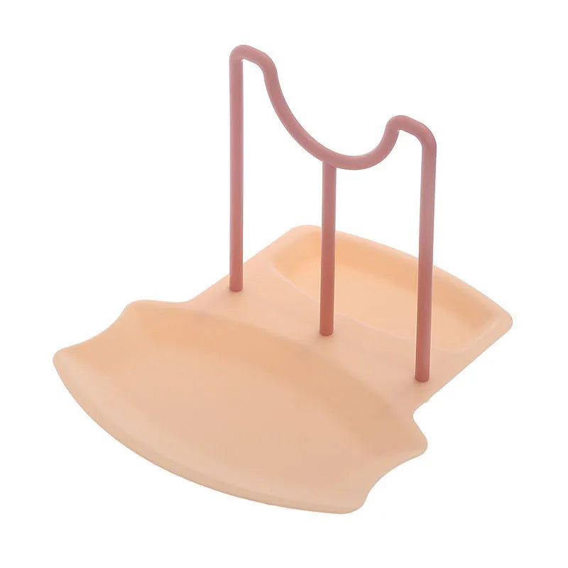 Organizador de cocina, soporte para tapas de ollas, estante para secar sartenes, soporte de encimera sin perforaciones para cucharas, accesorios para el hogar