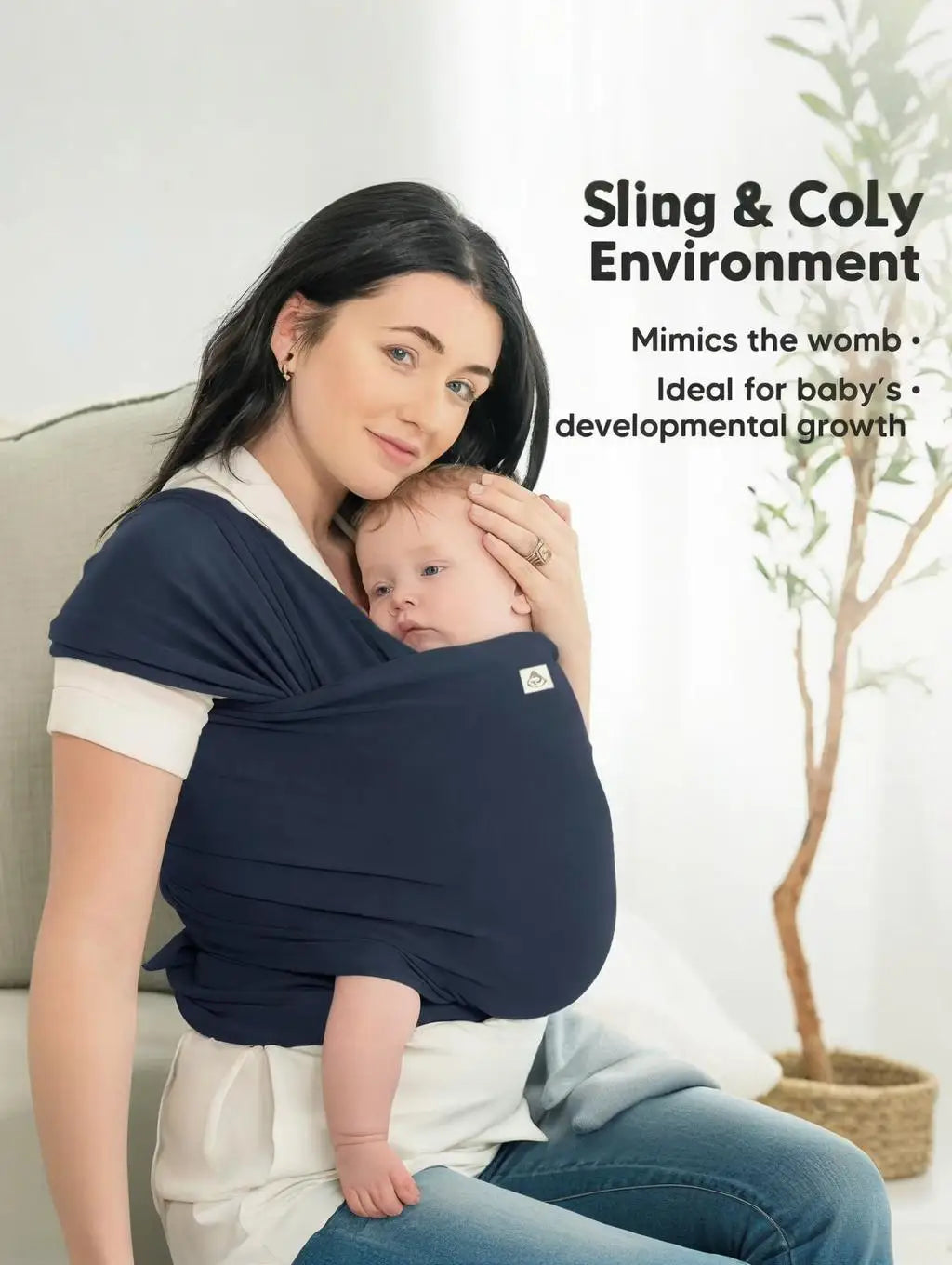 Baby Carrier Front-Carrying Multi-Functional Sleeping, Breastfeeding, Outing Device to Free Hands Knitted Fabric