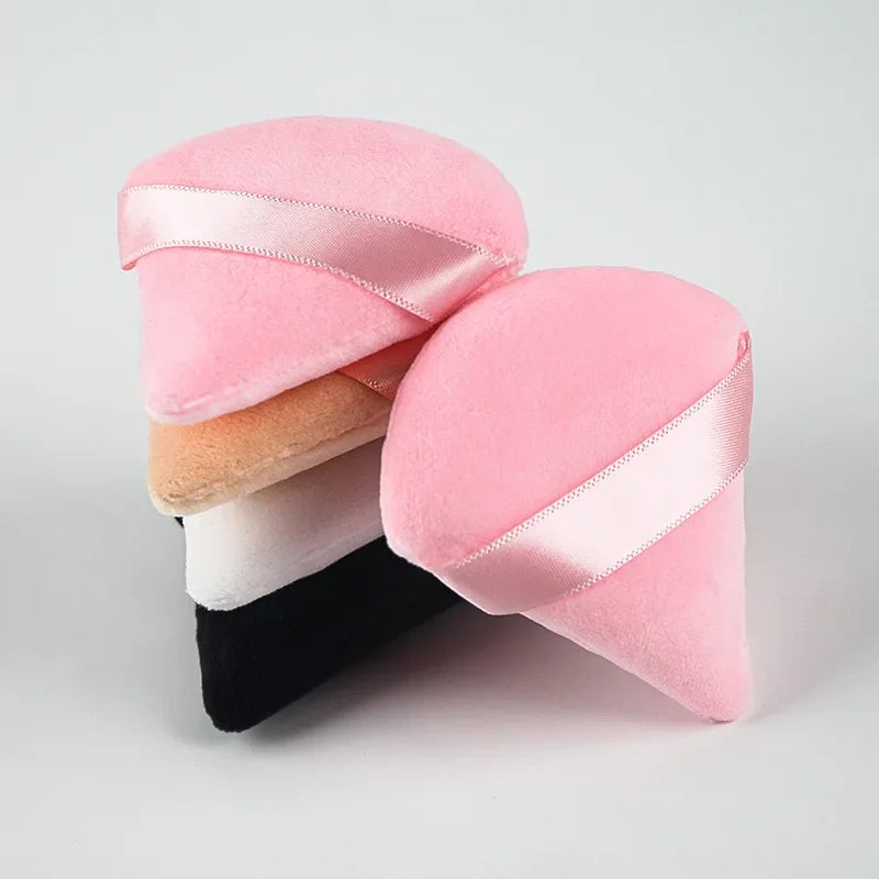 Velvet Cosmetic Powder Pufff Makeup Sponge Puff Dry Use Triangle Makeup Puff Women'S Soft Smooth Beauty Washable Face Makeup Tools