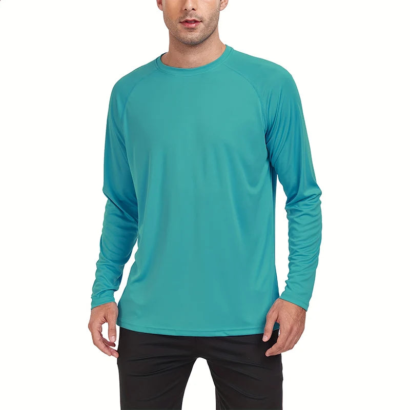 Men's UPF 50+ Long Sleeve T-Shirt - UV Sun Protection Quick Dry