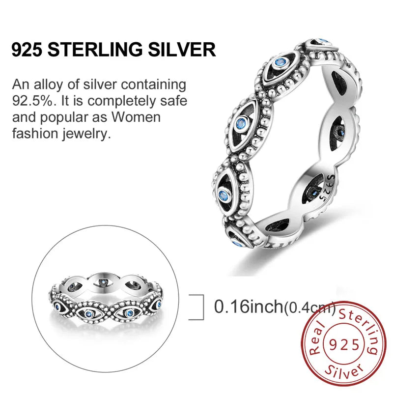 Rings Original 925 Sterling Silver Rings Bow Heart Sun Moon Star Zircon Rings For Women'S Jewelry Birthday Anniversary Gifts