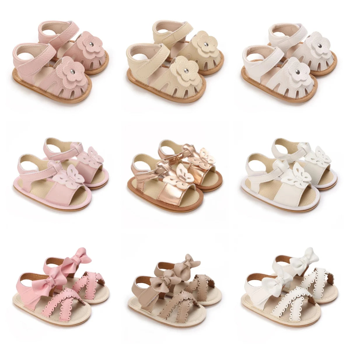 Summer fashion new sandals for babies, comfortable and breathable walking shoes suitable for 0-18 months old